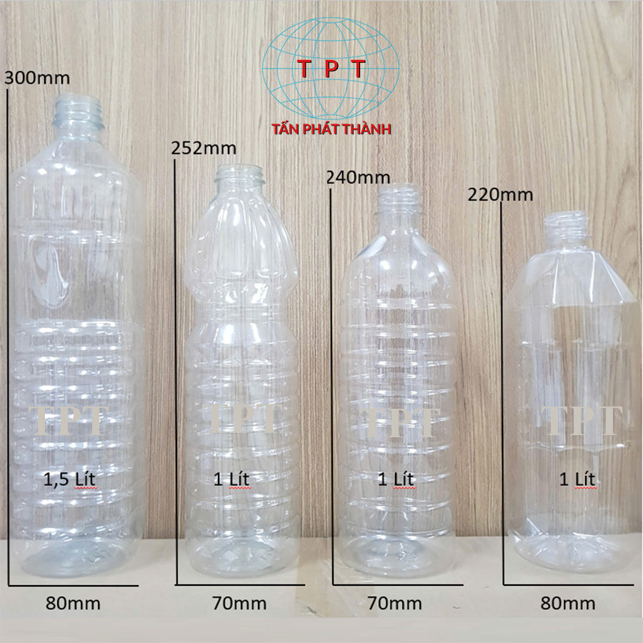 Chai Nhựa Trắng Trong 1 Lít - 1,5 Lít